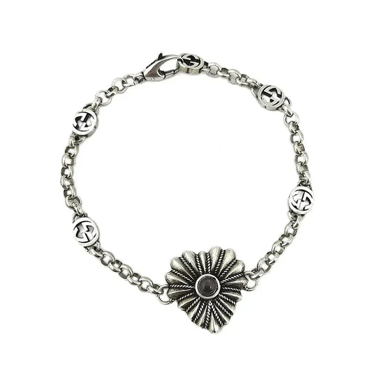 Double Gucci Interlocking Gucci Heart Bracelet